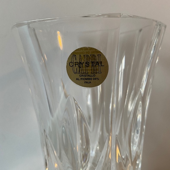 Capri Crystal - 24% Lead Crystal Vase 5” - Made in Italy - Picture 6 of 15
